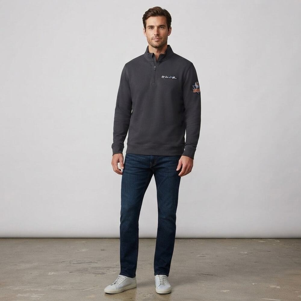 TravisMathew x San Diego Gulls Quarter-Zip Pullover Blk EUC Sz M
